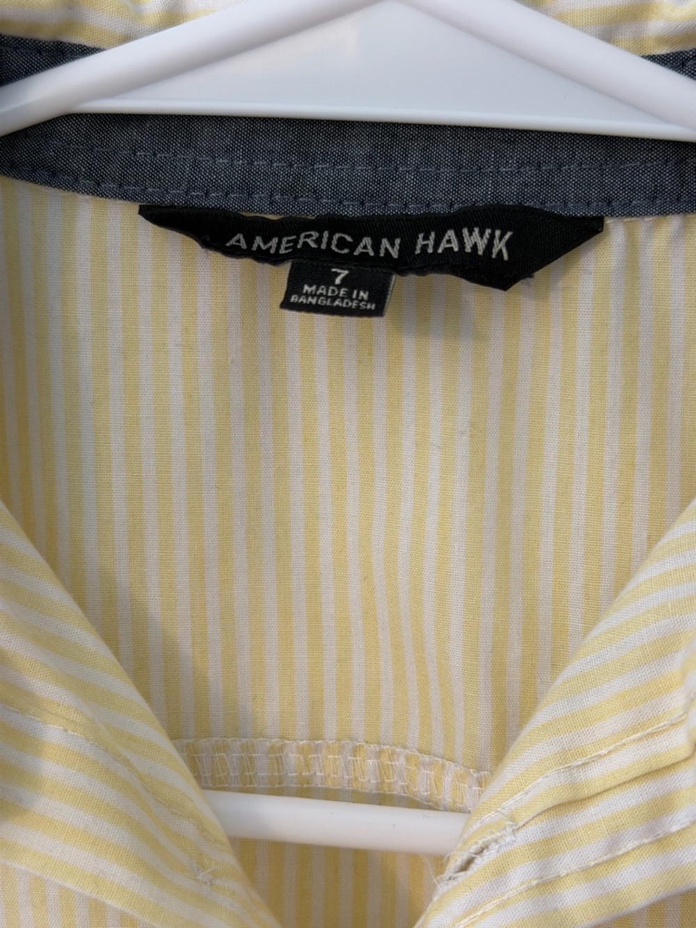 American Hawk Yellow Stripe Button-Up Shirt